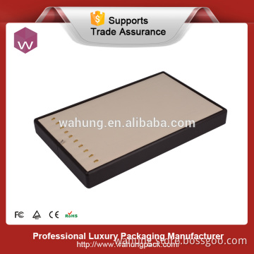 Unique designed brown pu leather jewelry tray for chains